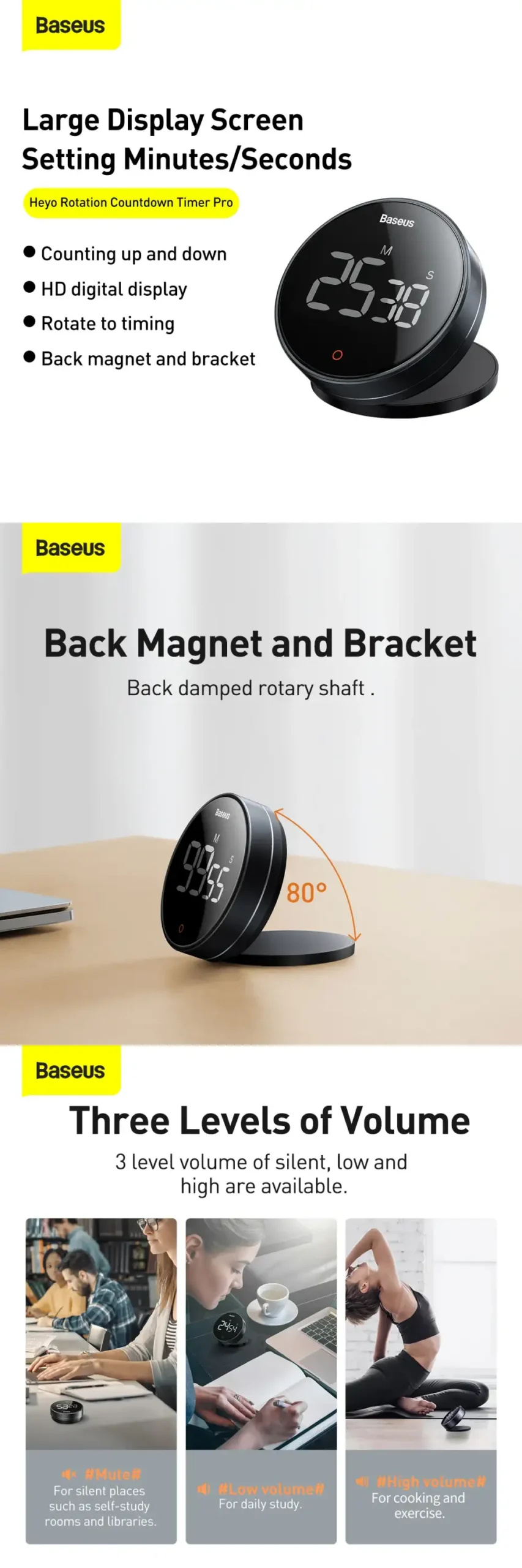 Baseus Heyo Rotation Countdown Timer Pro