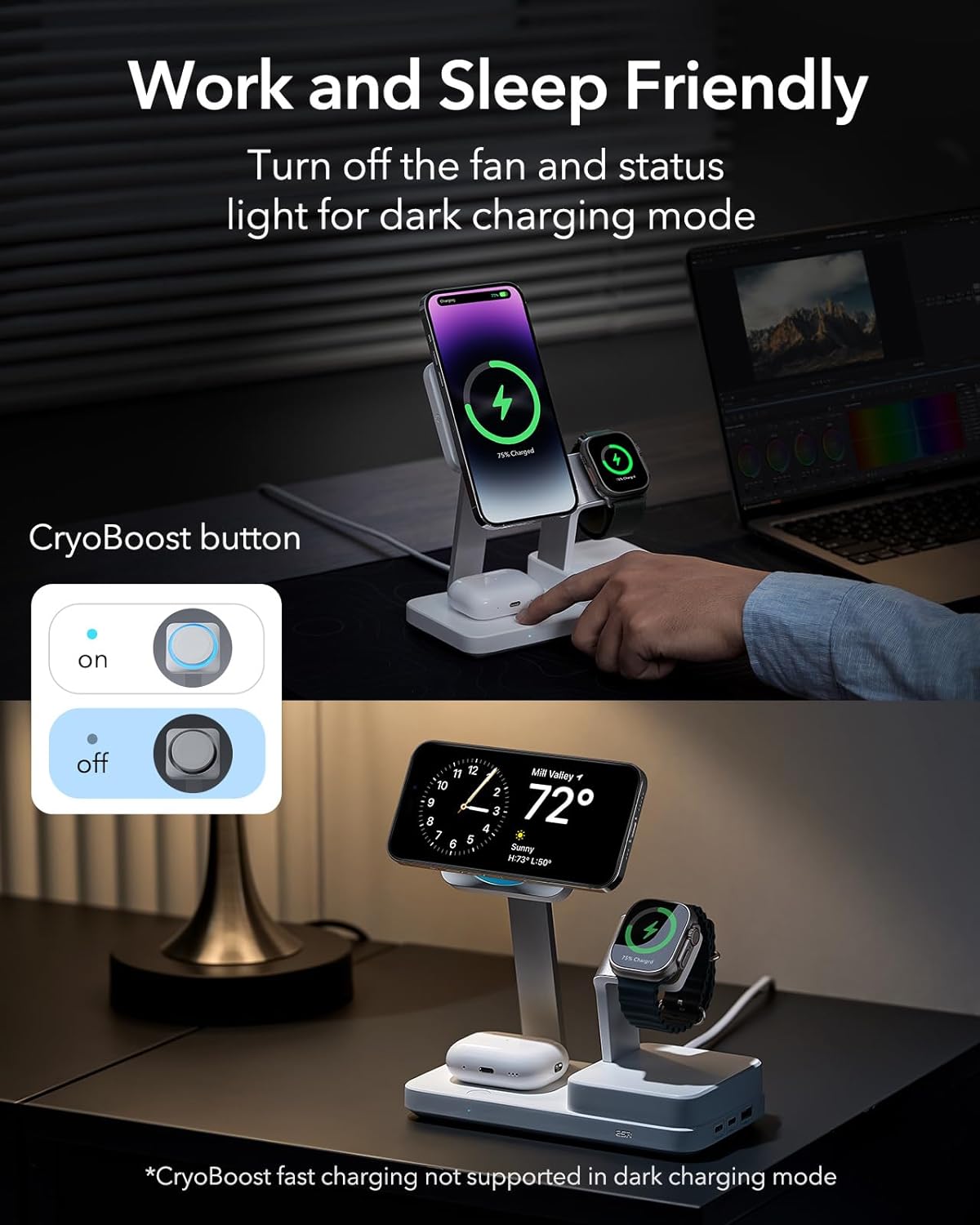 ESR 100W 6-in-1 GaN Magsafe Charging Station with CryoBoost