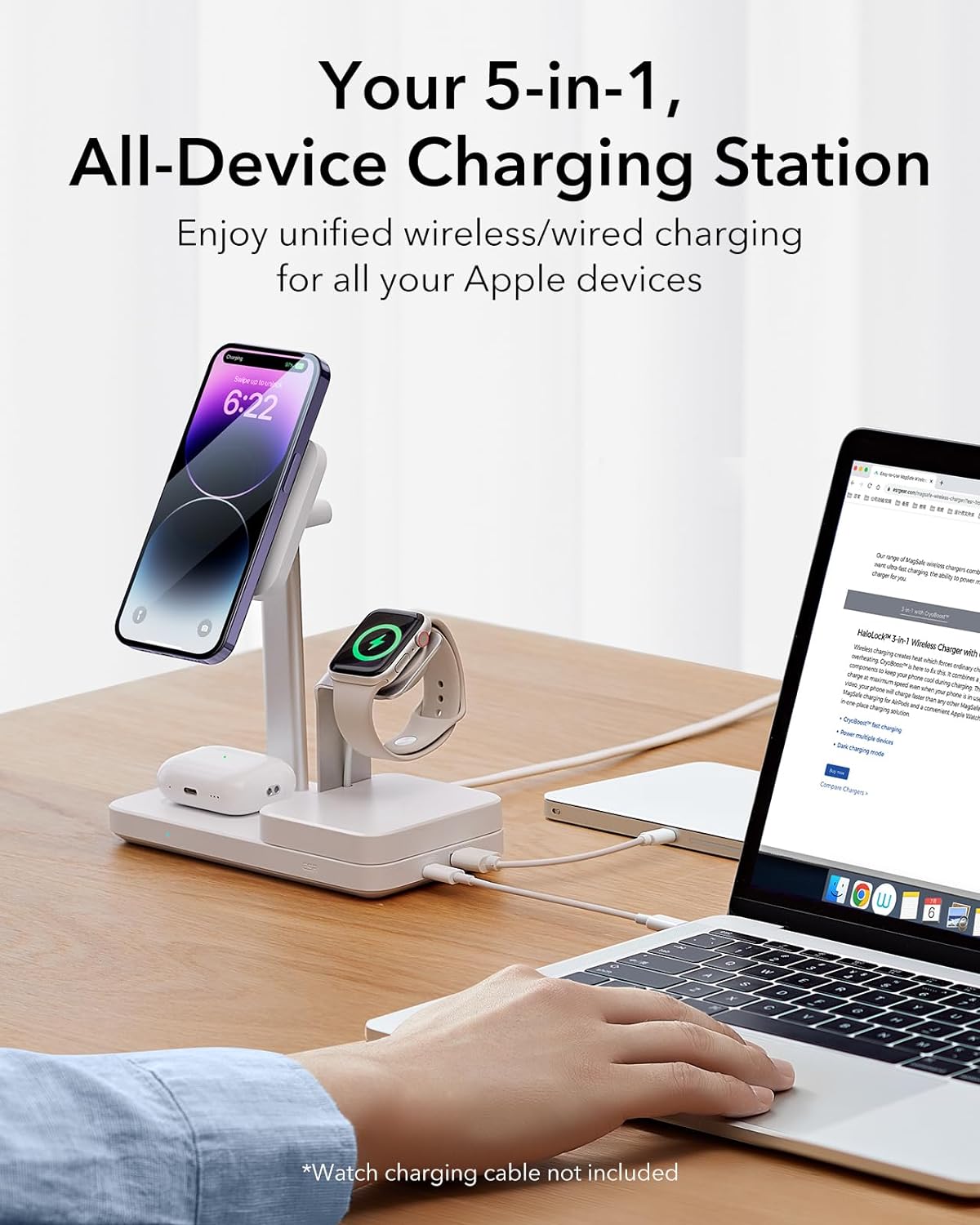 ESR 65W 5-in-1 GaN Magsafe Charging Station with CryoBoost