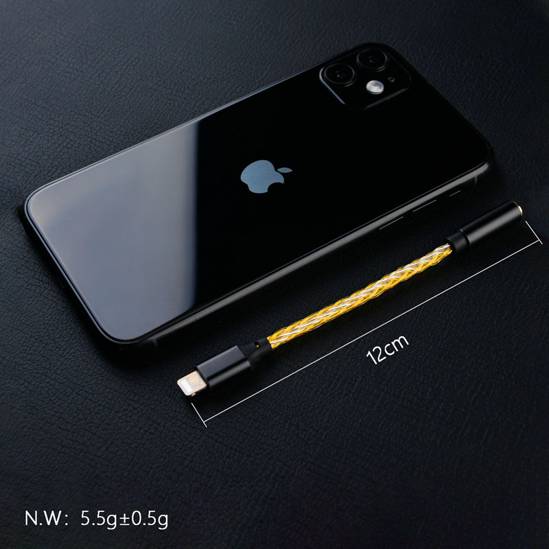 JCALLY JM08L HiFi Earphone Amplifier 3.5mm to Lightninng Earphone Adapter with MFI Certification