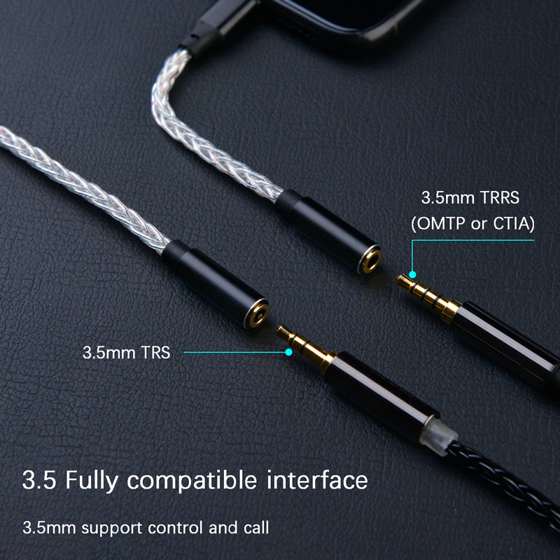 JCALLY JM08L HiFi Earphone Amplifier 3.5mm to Lightninng Earphone Adapter with MFI Certification