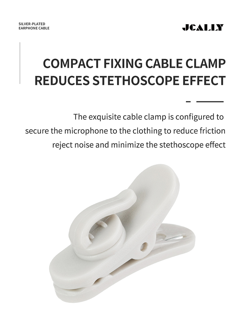 JCALLY PJ3 5N OFC Silver-plated Earphone Cable Built-in DAC Chip with Mic Type C Straight Plug Line