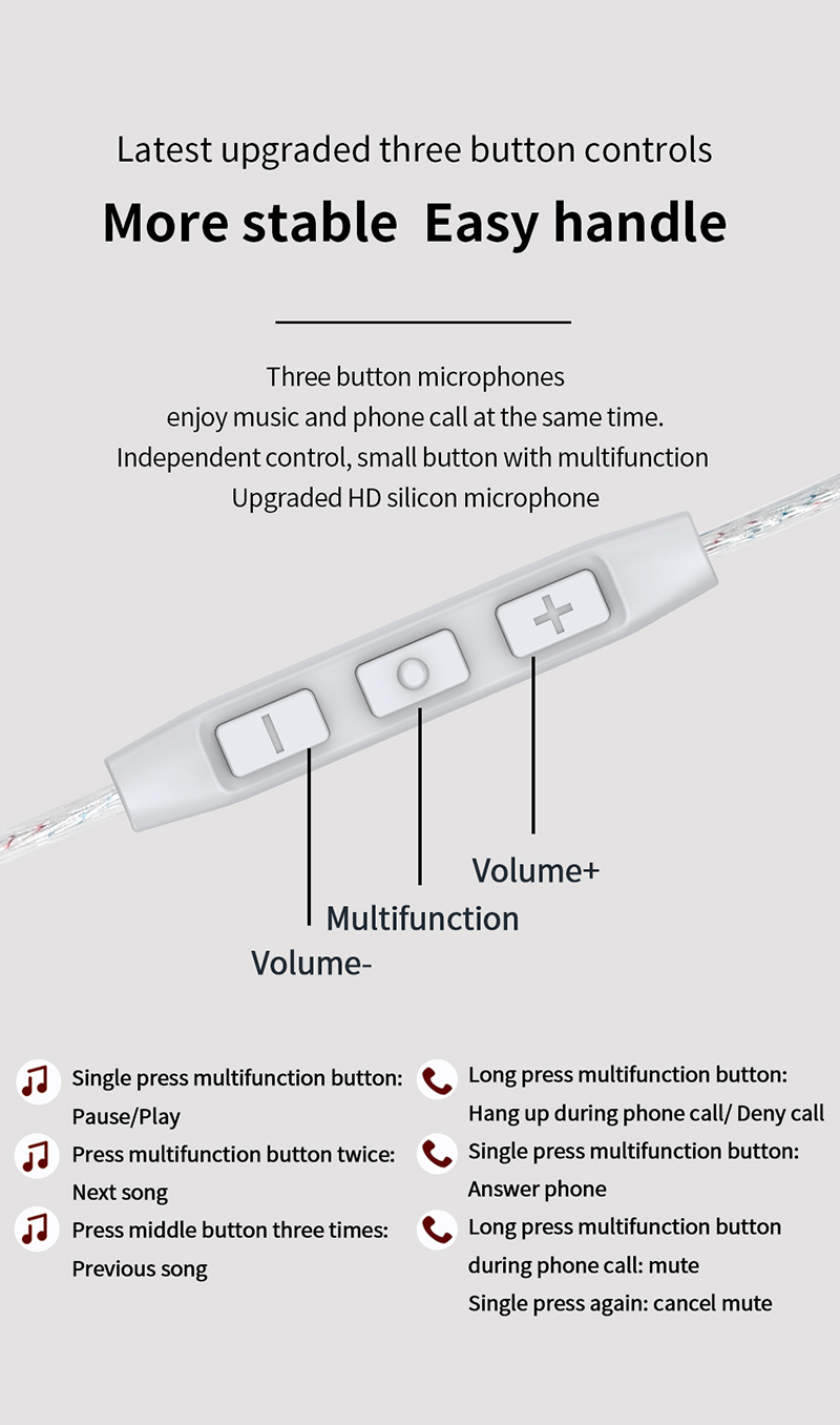 JCALLY PJ3 5N OFC Silver-plated Earphone Cable Built-in DAC Chip with Mic Type C Straight Plug Line