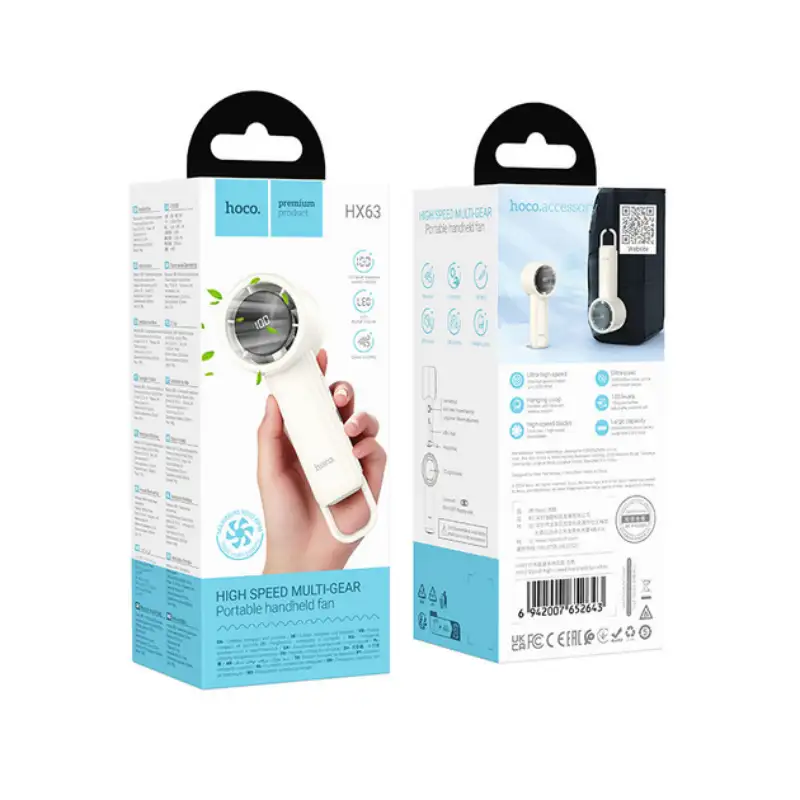Hoco HX63 Hand Fan With Digital Display