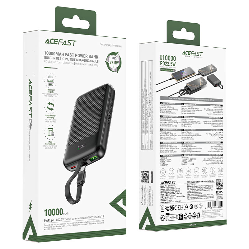 ACEFAST M13 10000mAh PD22.5W Fast Charge Power Bank