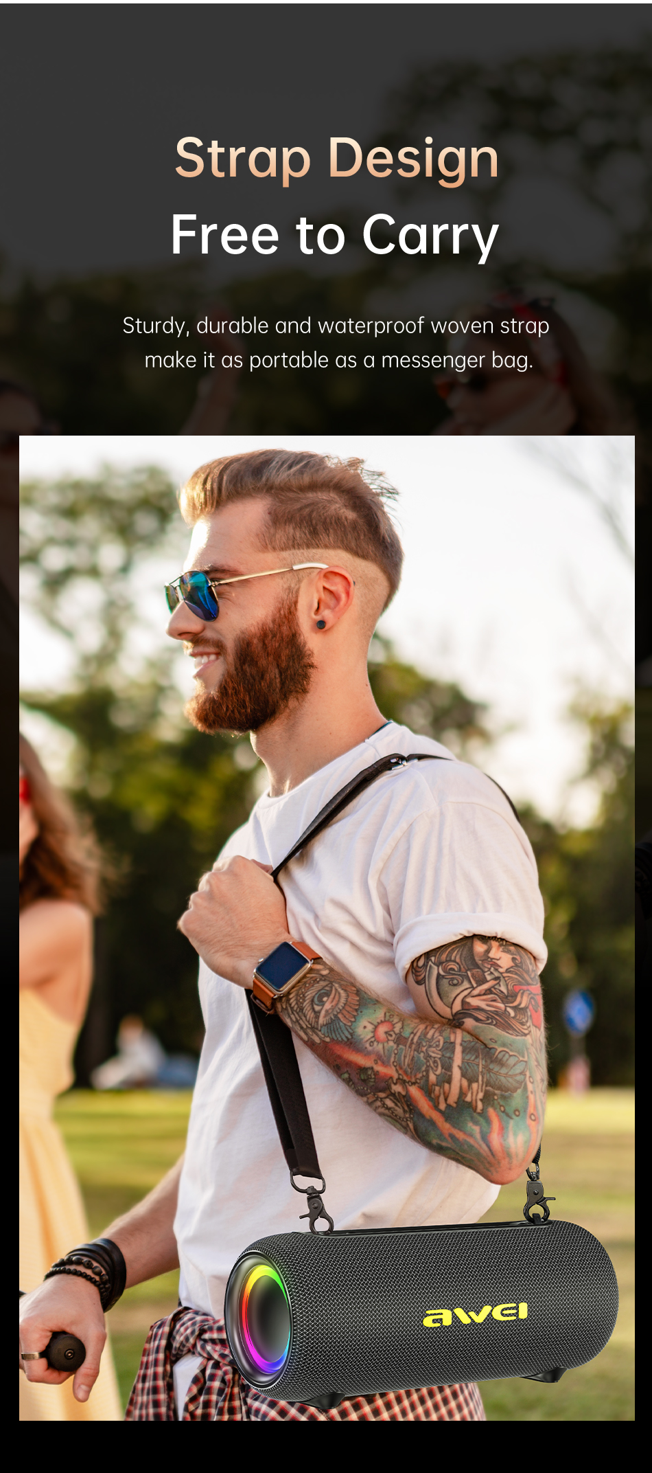 AWEI Y1000 Outdoor Waterproof Wireless Speaker