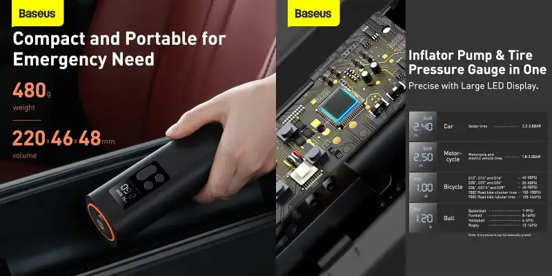 Baseus BS-CG003 Super Mini Inflator Pump