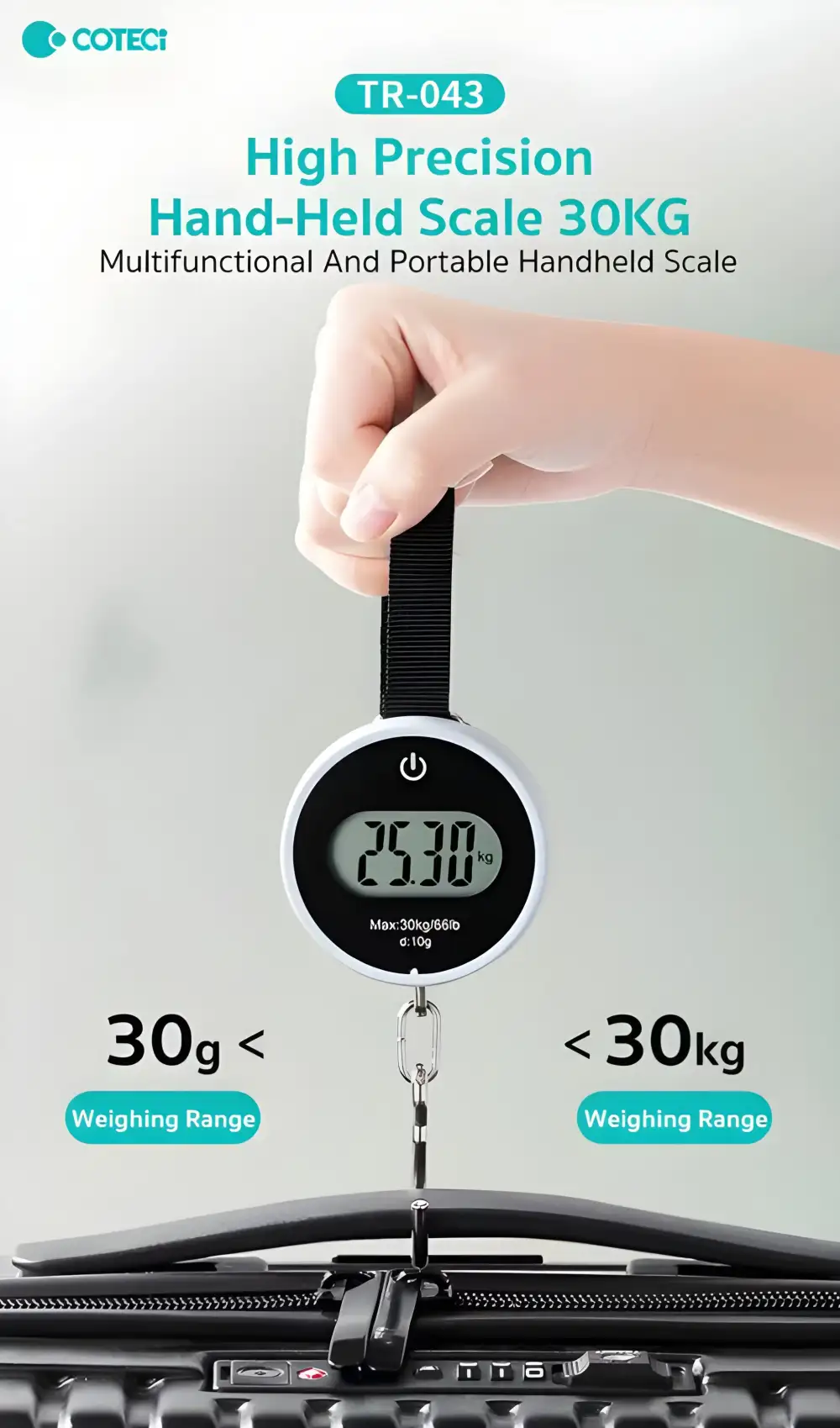 Coteci TR 043 High Precision Hand Held Scale 30kg 4