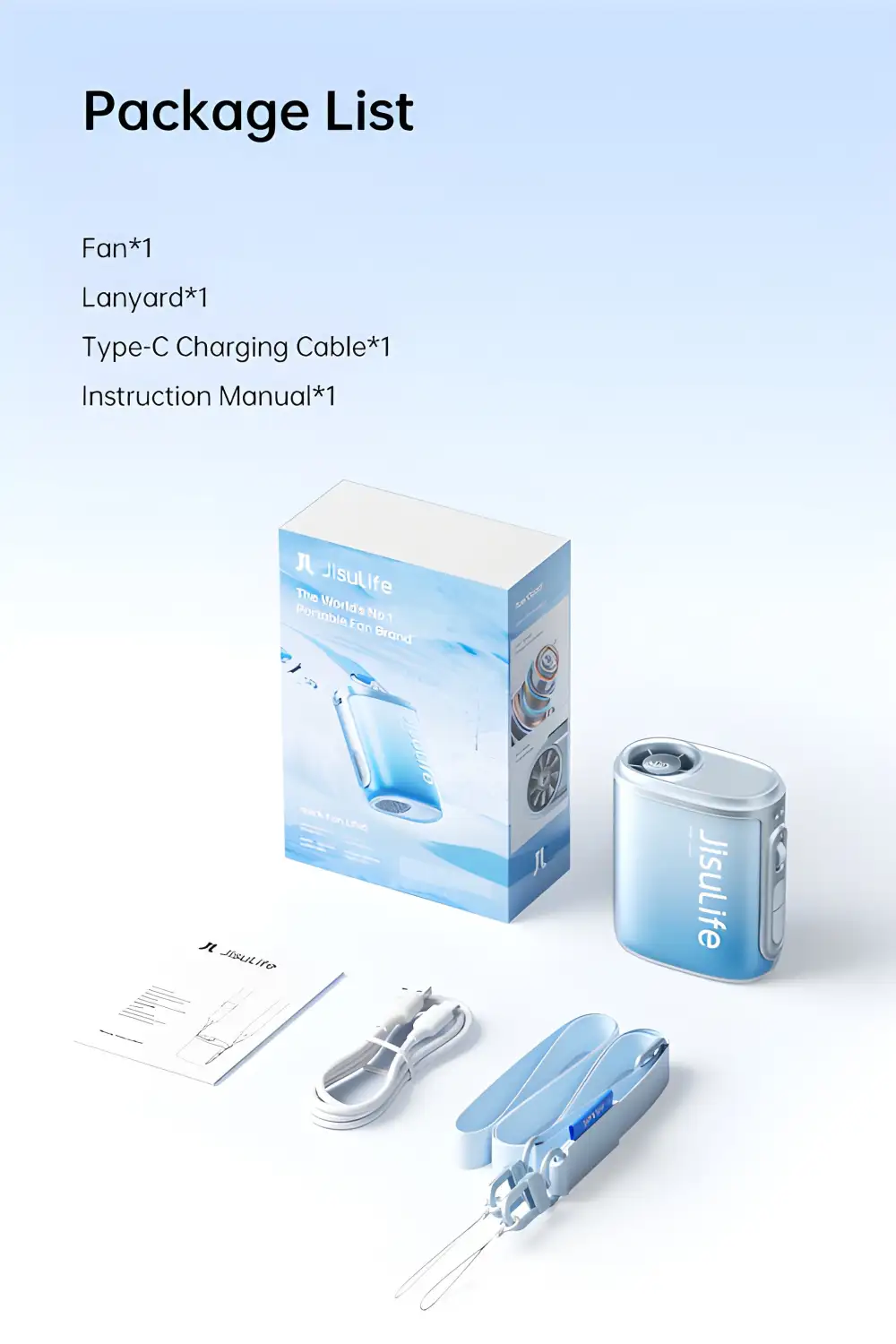 JisuLife Neck Fan Life5 Three-in-one Multifunctional