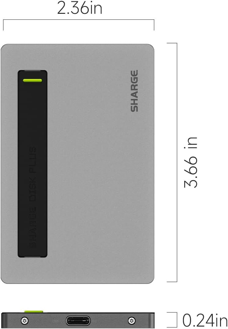 Sharge Disk Plus SSD Enclosure 10 Gbps M.2 NVMe USB-C 3.2 Gen 2