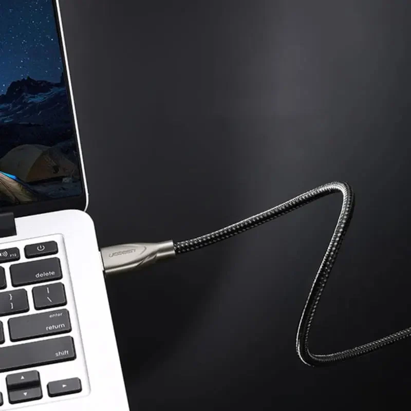 Ugreen 1.5m HDMI 2.0 Male to Male Carbon Fiber Zinc Alloy Cable Braided with chipset (50107)