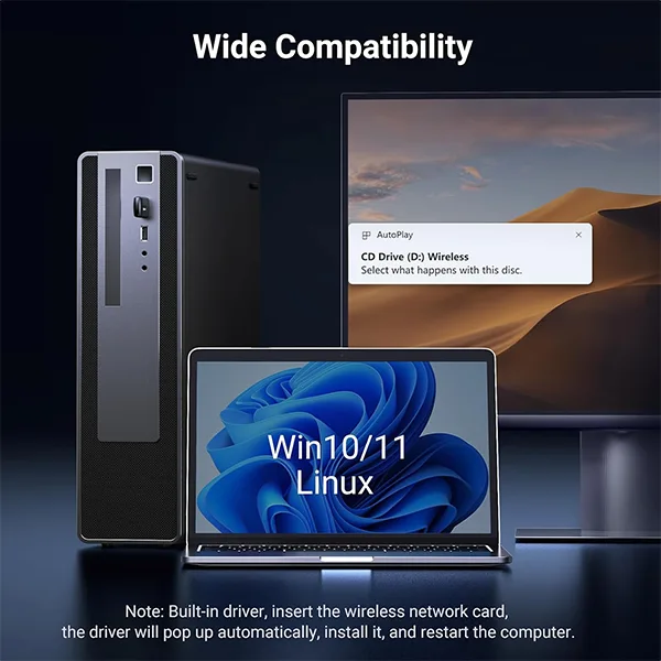 UGREEN CM762 (35264) AX900 USB Dual Band Wi-Fi Adapter