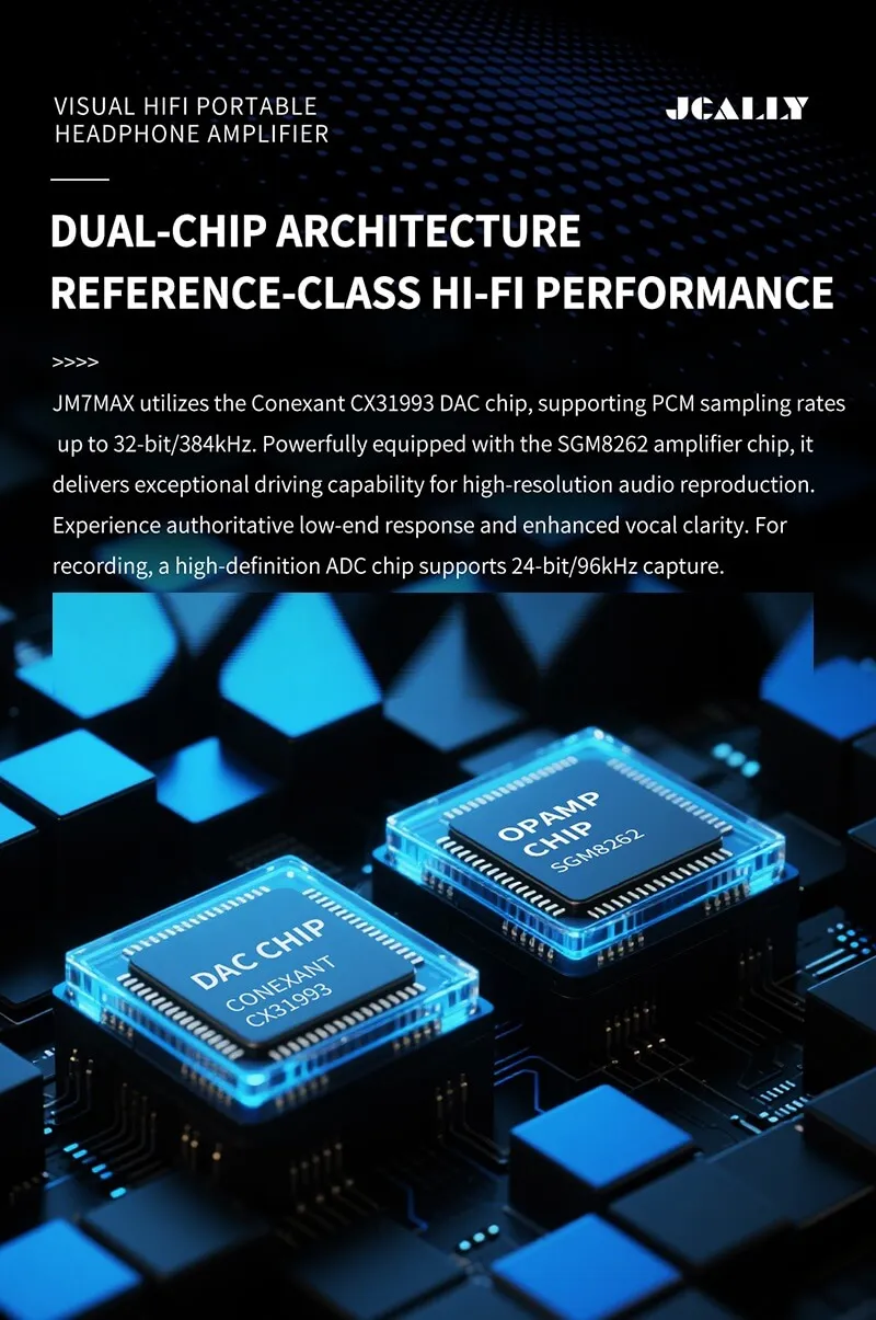 JCALLY JM7 MAX Visual HiFi Portable Amplifier