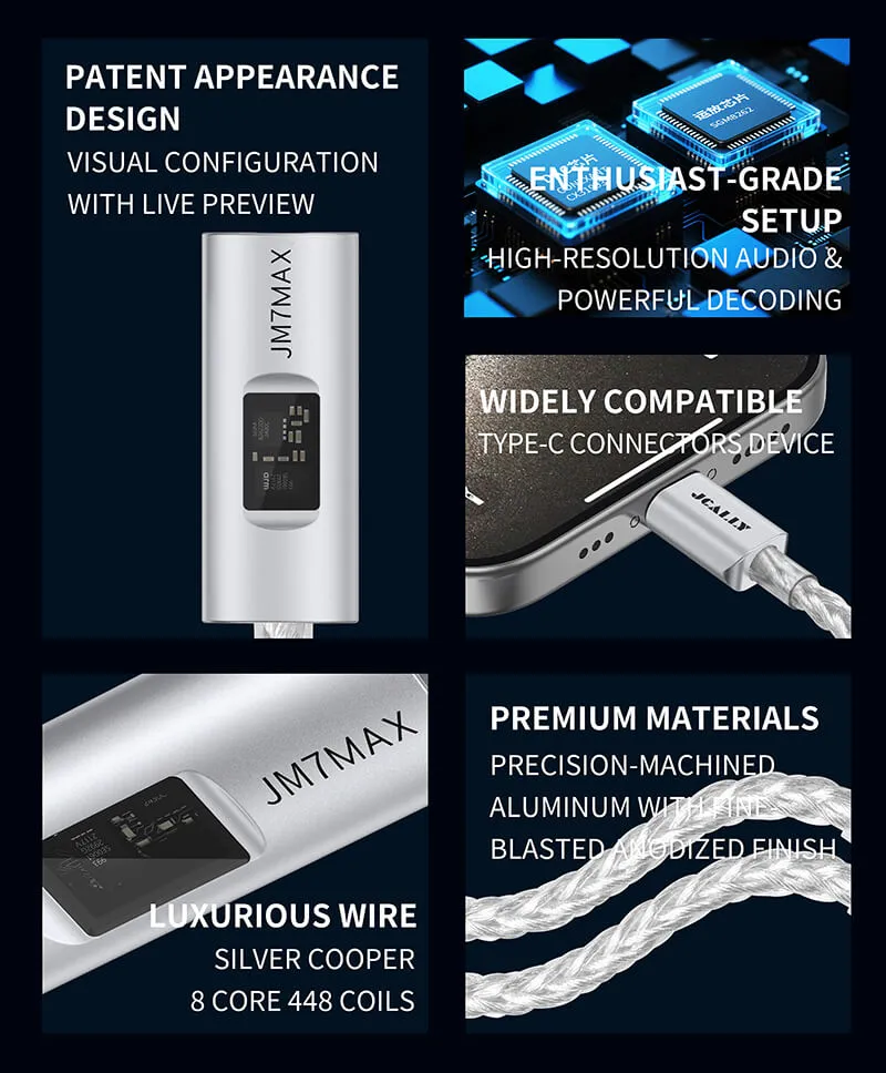 JCALLY JM7 MAX Visual HiFi Portable Amplifier