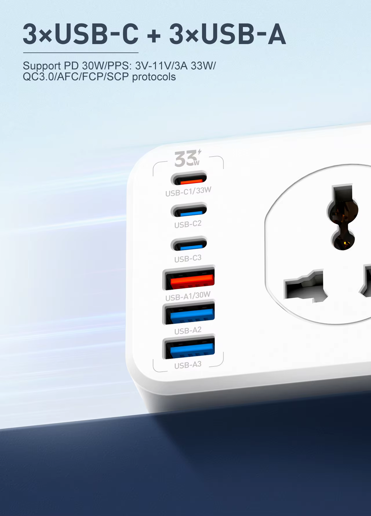 LDNIO SC10610C Power Socket Extension Universal Power Strip With 10 Outlets 2M