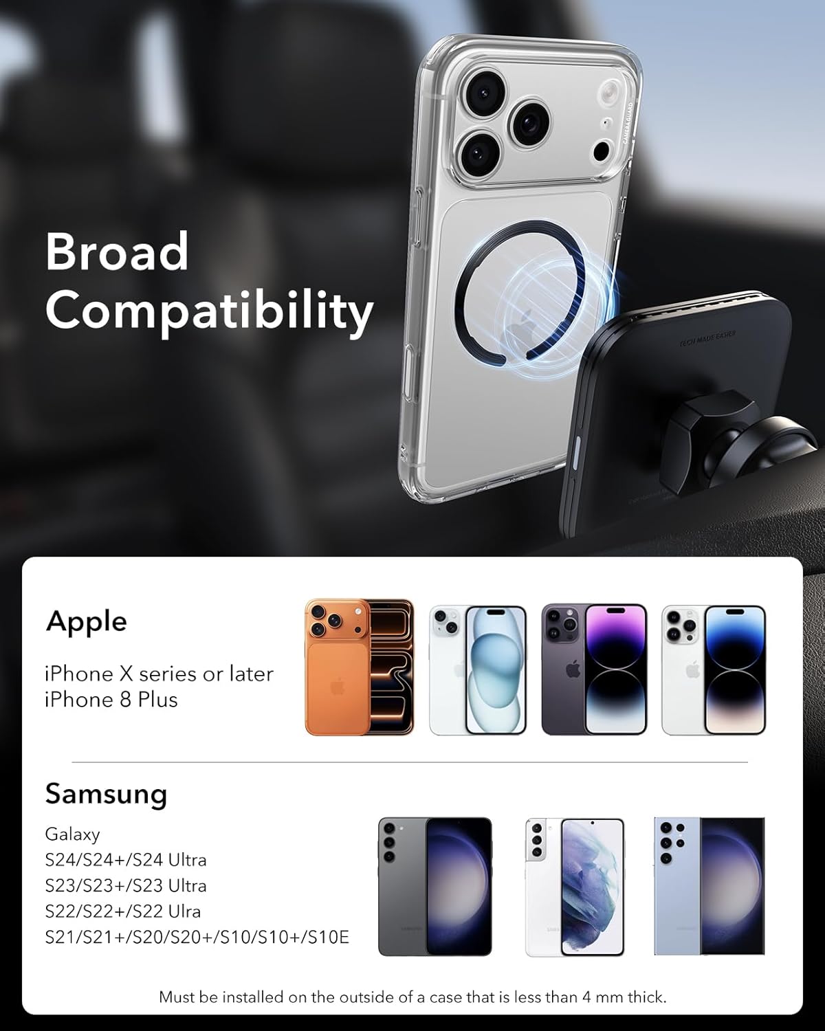 ESR Universal Ring 360 (HaloLock) MagSafe Sticker -2 Pack