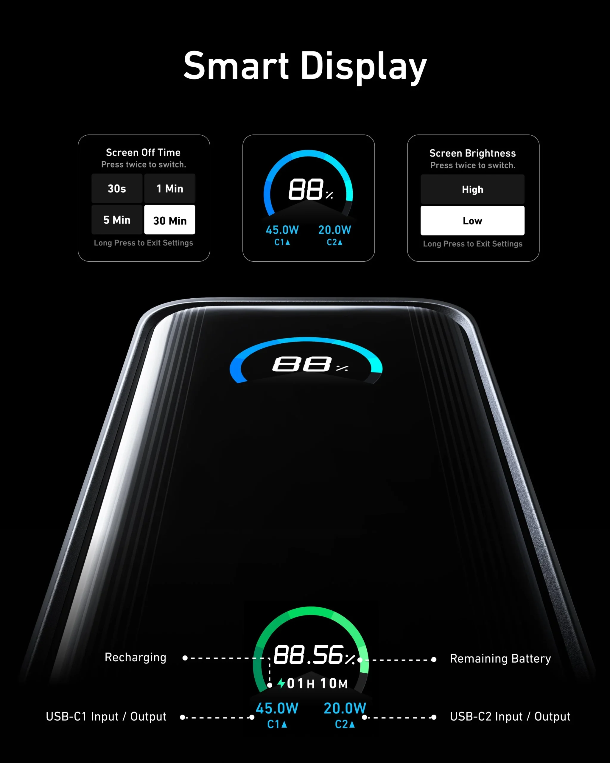 Anker A1339 Prime Power Bank (9.6K, 65W, Fusion)