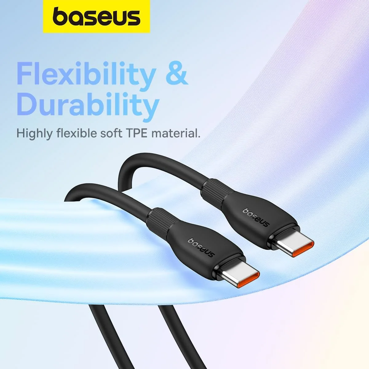 Baseus Pudding Series Fast Charging Cable With High-Speed Data Transmission Type-C to Type-C 100W 5A
