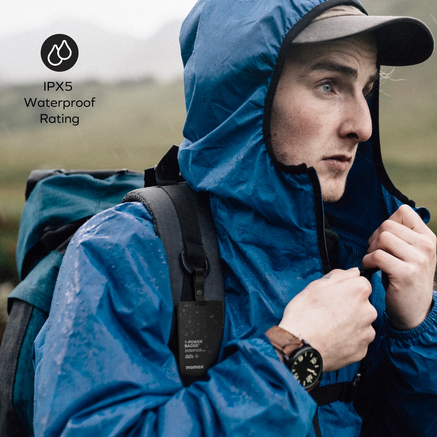 MOMAX 1-Power Badge+ 2500mAh Emergency Power Bank With Find My Locator