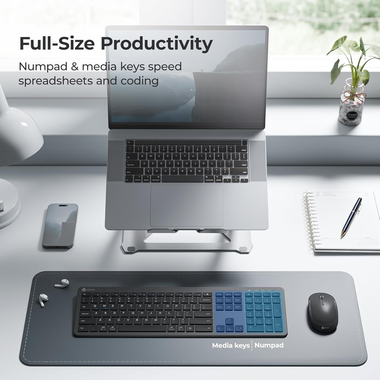 iClever GK08 Wireless Keyboard and Mouse