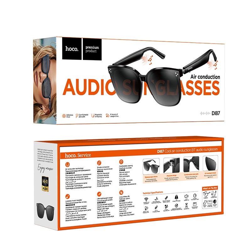 Hoco DI87 Wireless Air Conduction Audio Sunglasses