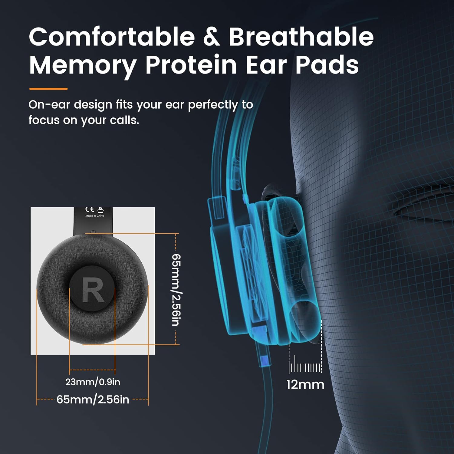 EKSA Telecom H12 Black Wired Over-Ear Professional Headphone