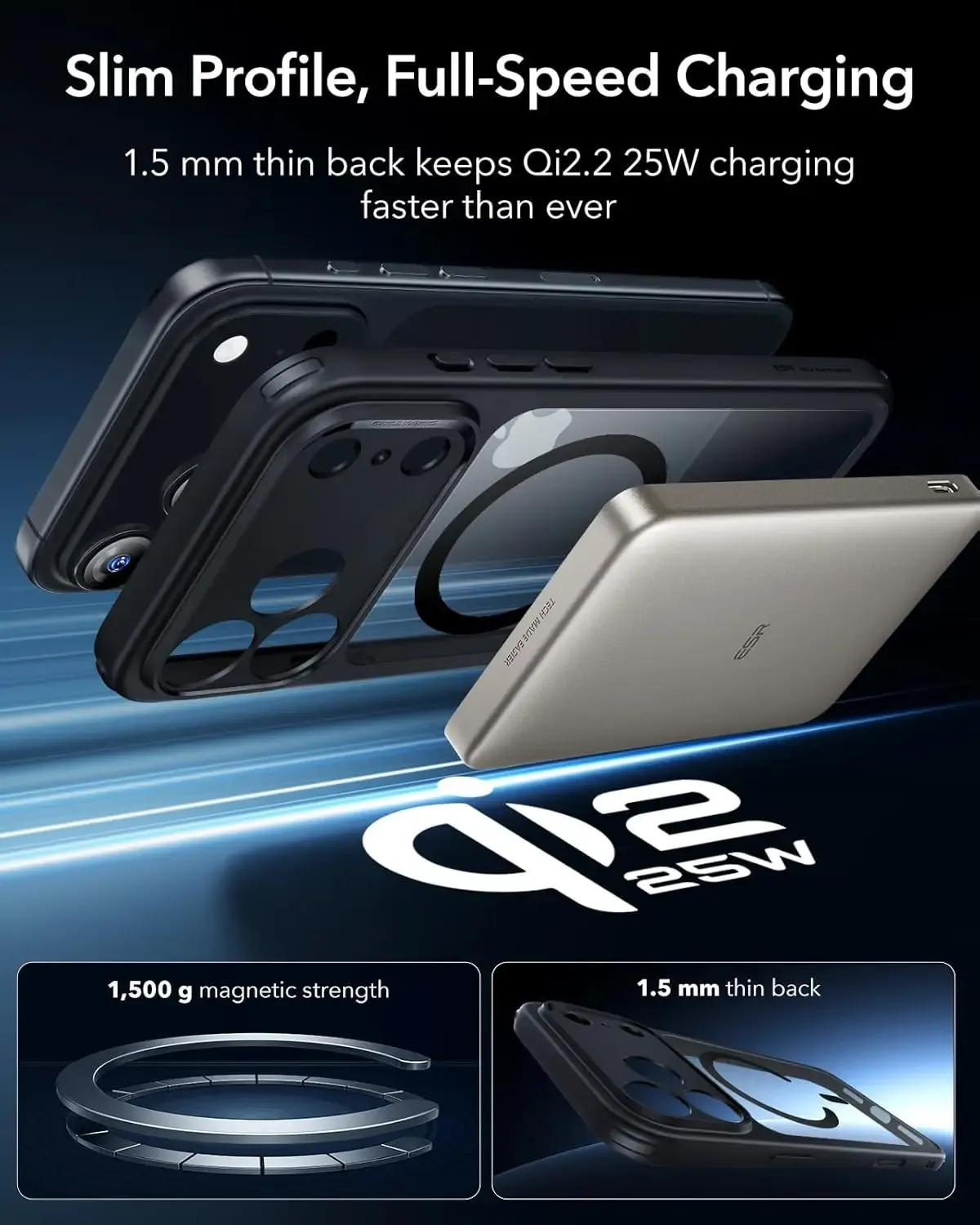 ESR Classic Hybrid Magnetic Case for iPhone 17 Pro & iPhone 17 Pro Max With Camera Control 