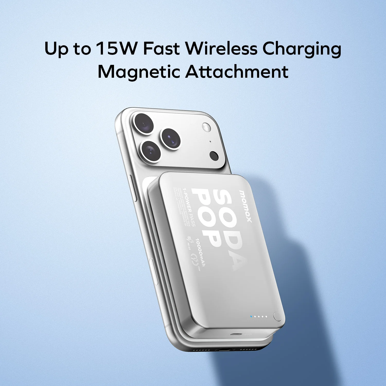 Momax 1-Power Pass 10000mAh Magnetic Wireless Battery Pack