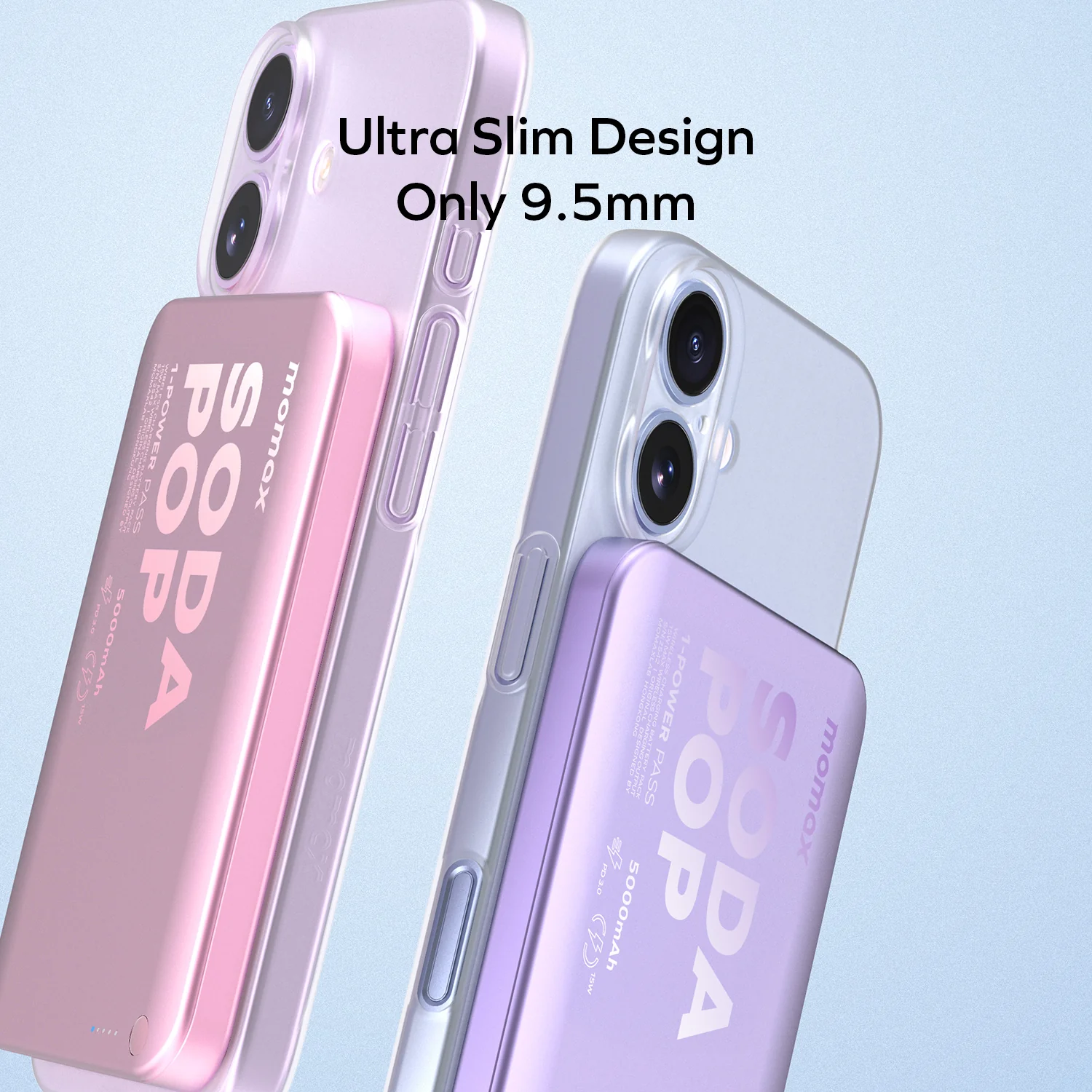 Momax 1-Power Pass 5000mAh Magnetic Wireless Charging Battery Pack