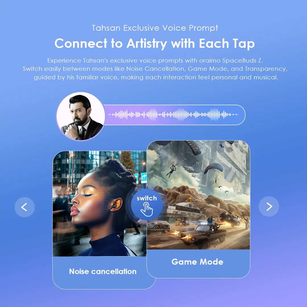 Oraimo SpaceBuds Z ANC TWS Earbuds