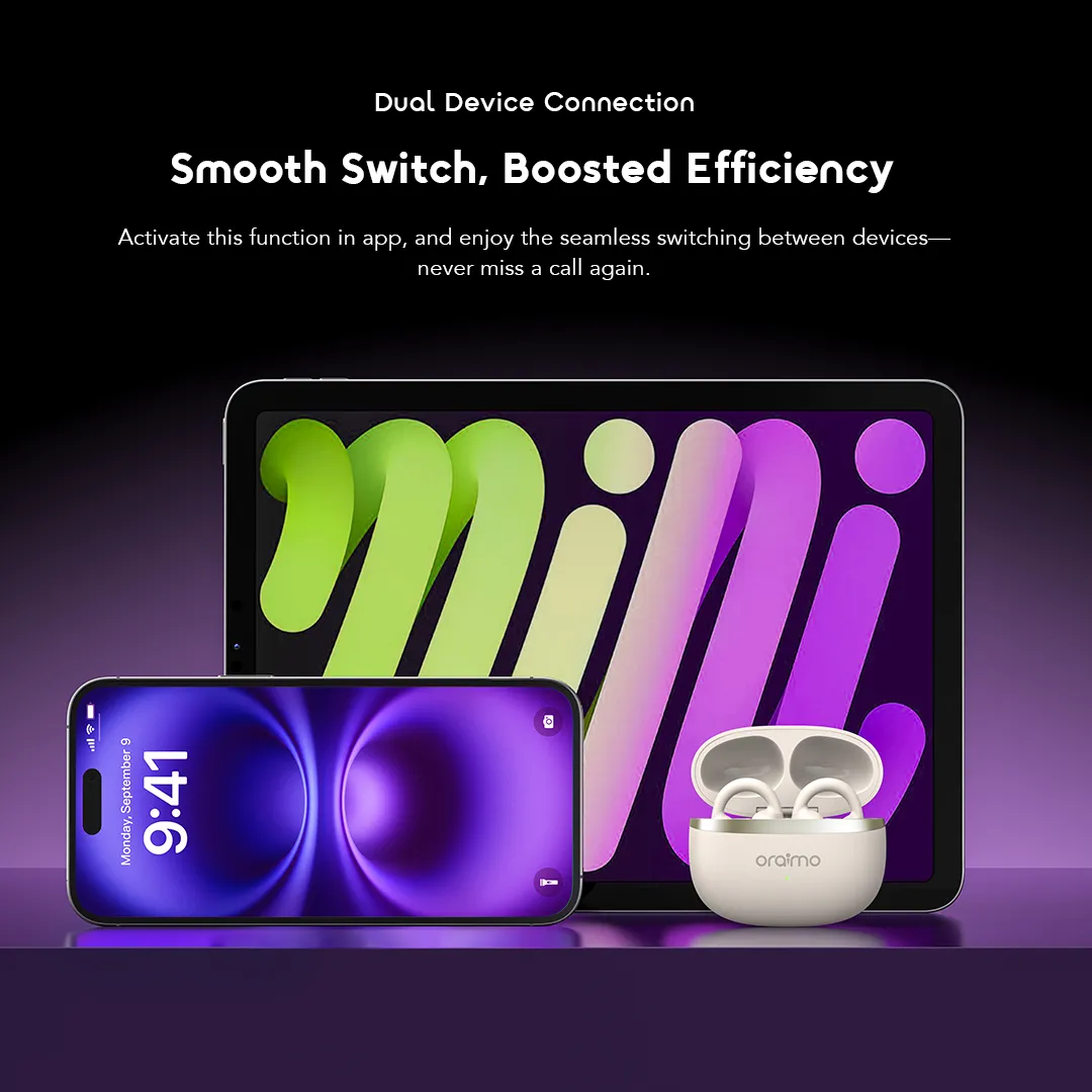oraimo OpenSnap Clip-On True Wireless Earphones