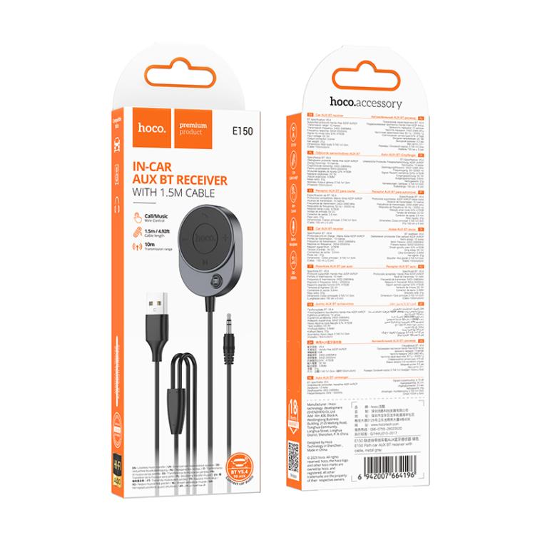 Hoco E150 Path Car AUX BT Receiver with 1.5 Length Cable