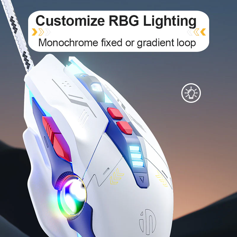 Inphic W9P Silent Wired Gaming Mouse