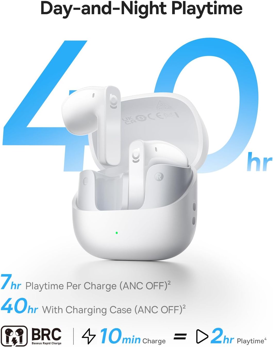 Baseus Bass BS1 NC Semi-in-Ear True Wireless Earbuds