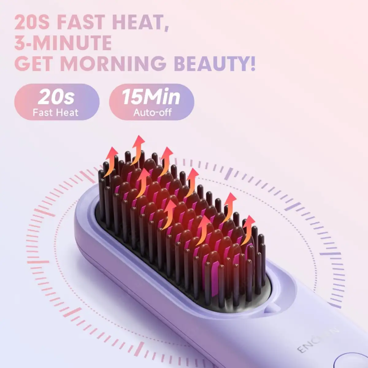 Enchen H100 Cordless Portable Hair Straightener Brush