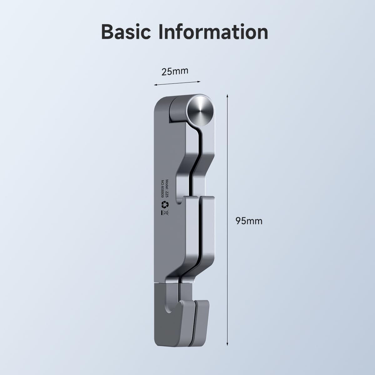 Hagibis Cell Phone Stand for Desk 4 in 1 Foldable Aluminum Portable Travel Phone Holder