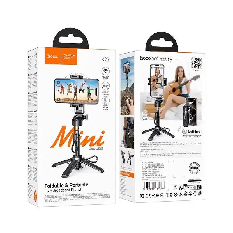 Hoco K27 Magic Mini Foldable & Portable Live Broadcast Stand Selfie Stick