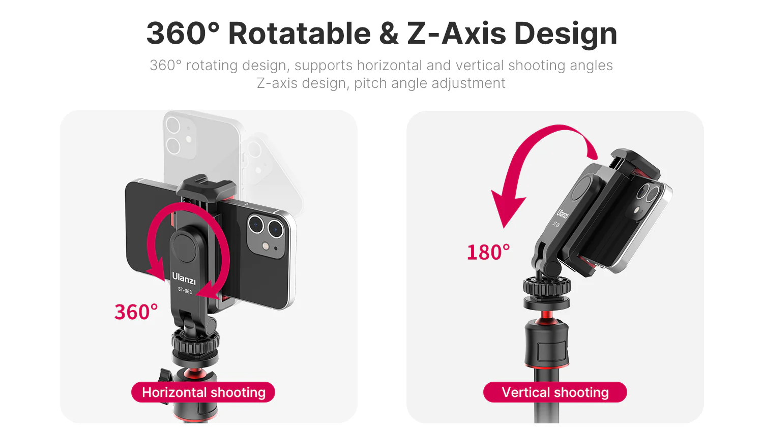 Ulanzi ST065 Multifunction Cold Shoe Smartphone Holder