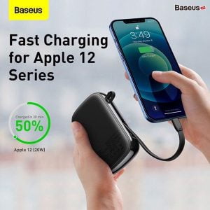 Baseus Qpow 20W Digital Display Quick Charging Power Bank 20000mAh With IP Cable