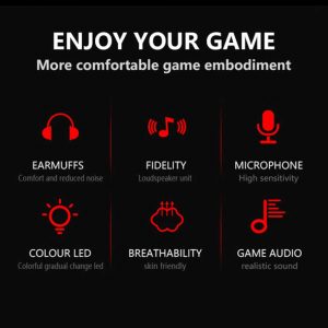 Lenovo HU75 Color LED Adjustable wired Gaming Headset with Microphone