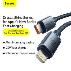 Baseus Crystal Shine Series 20W Fast Charging Type-C to Lightning Cable