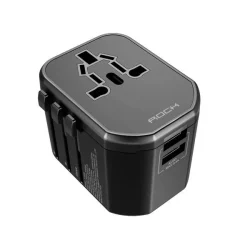 ROCK T20 Universal Multi-Function Dual USB Socket Travel Charger