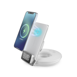 Wiwu M11 4 in 1 Wireless Charger with Time Clock