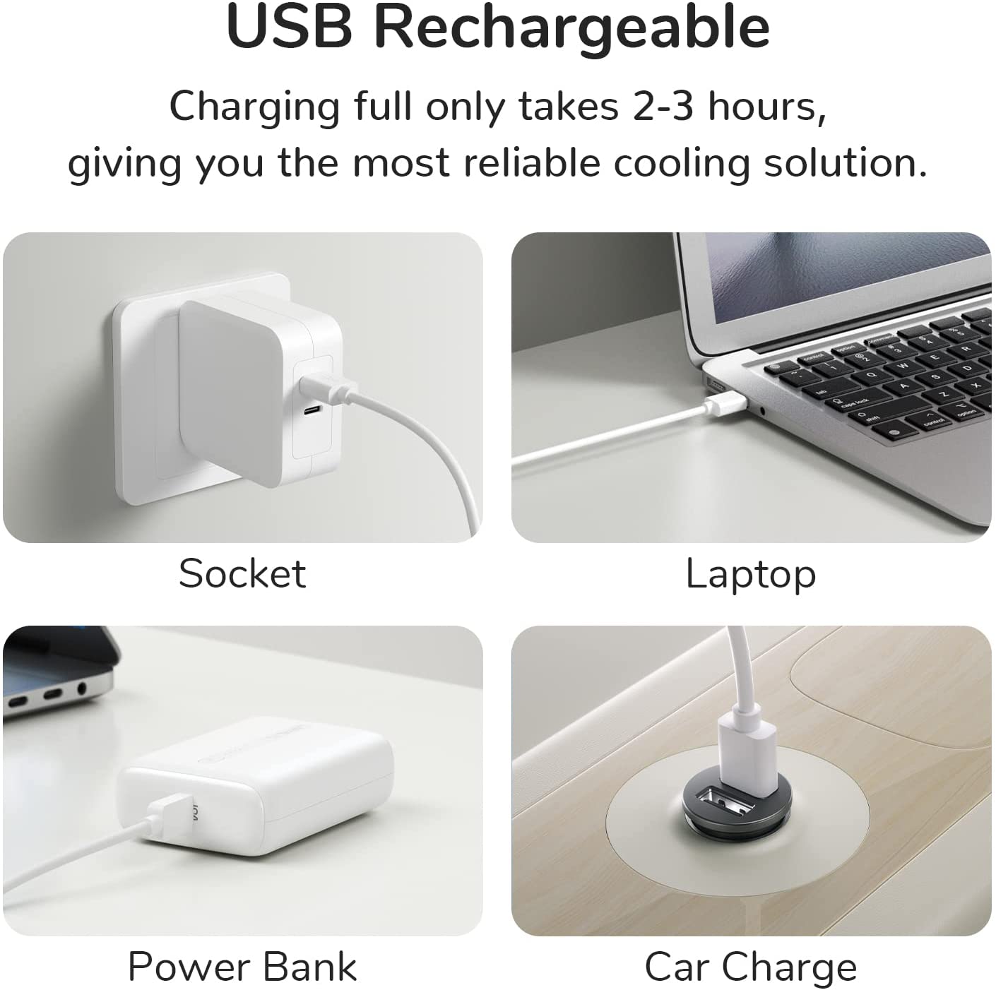 Jisulife FA21 Rechargeable Mini Handheld Fan