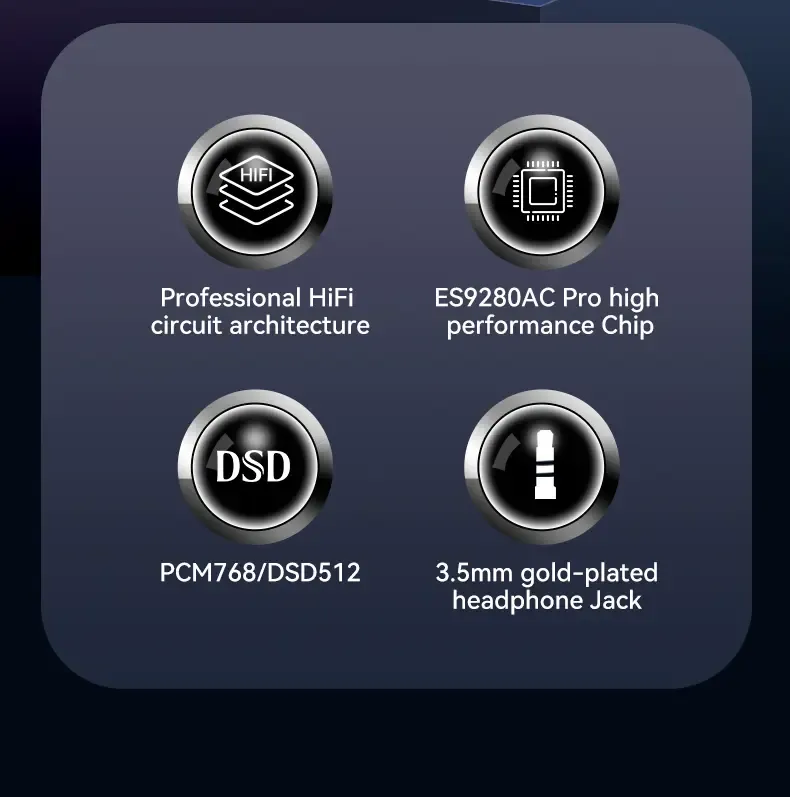 Audirect Atom Mini ES9280AC PRO Chip HiFi Portable USB DAC Amplifier