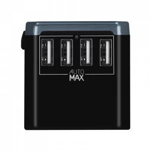 MOMAX 1-World Type C + 4 USB AC Travel Adapter