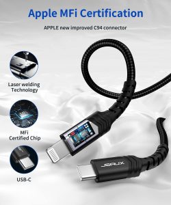 Jsaux USB C to Lightning Cable 6ft (CL0047)
