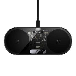 Baseus Digital LED Display 2 in 1 20W Wireless Charger