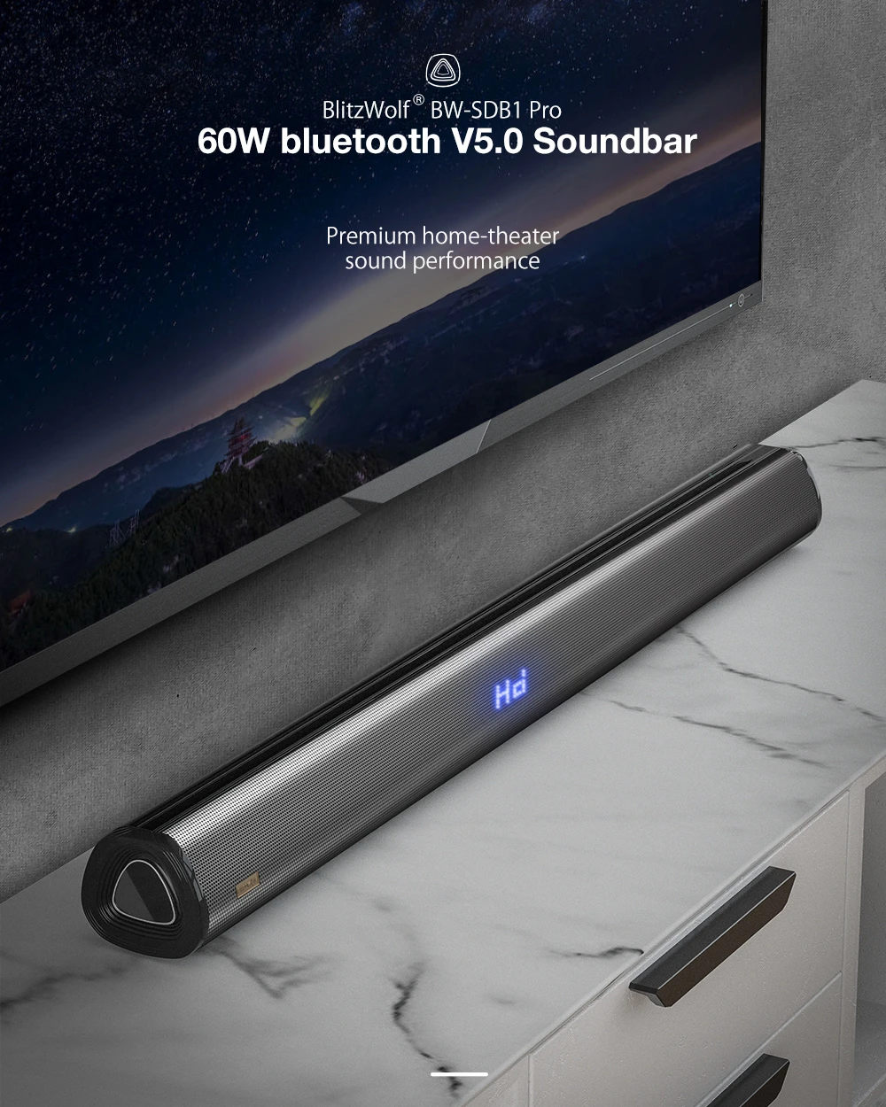BlitzWolf BW-SDB1 Pro Bluetooth TV Soundbar