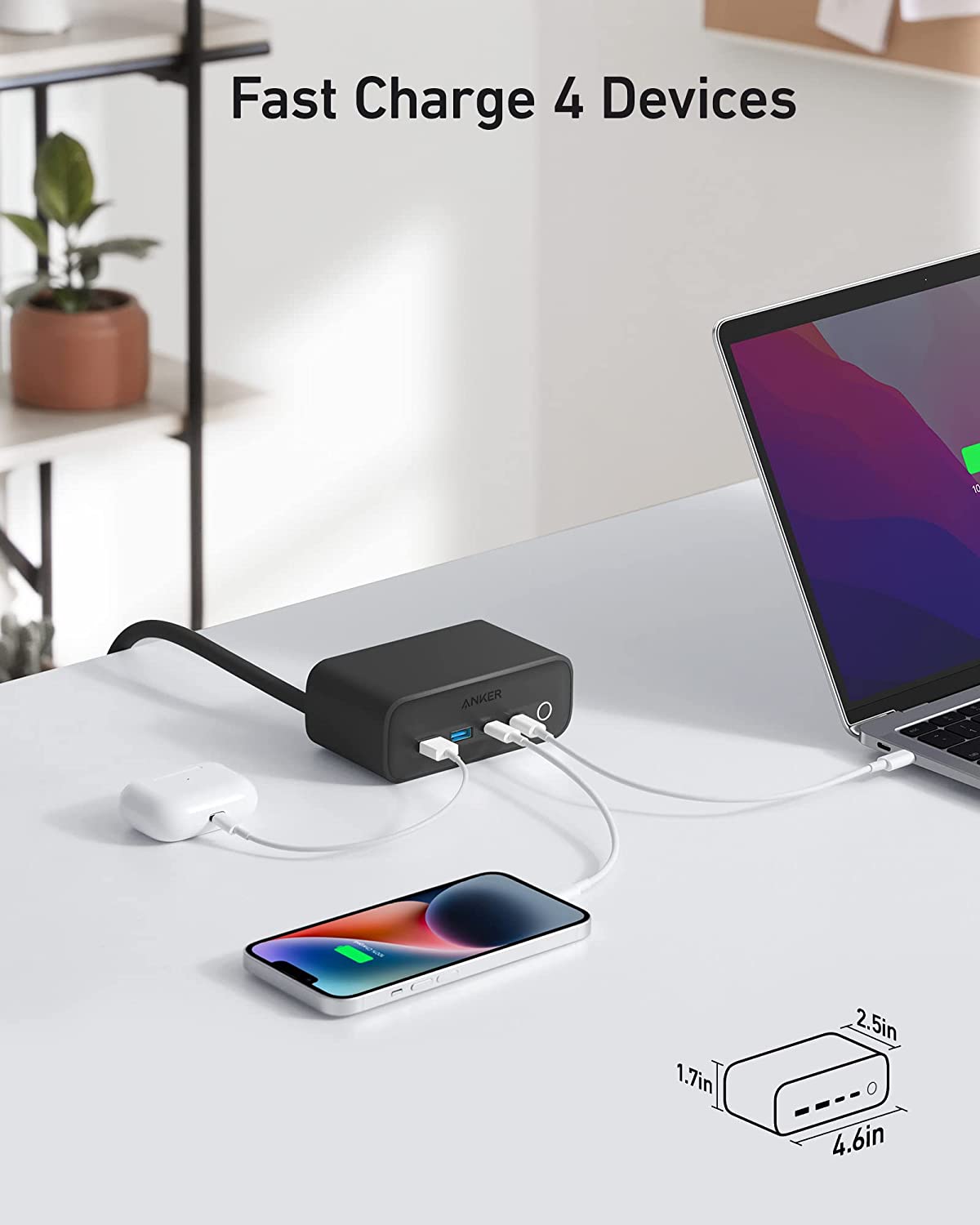 Anker 525 Charging Station 7-in-1 USB C Power Strip